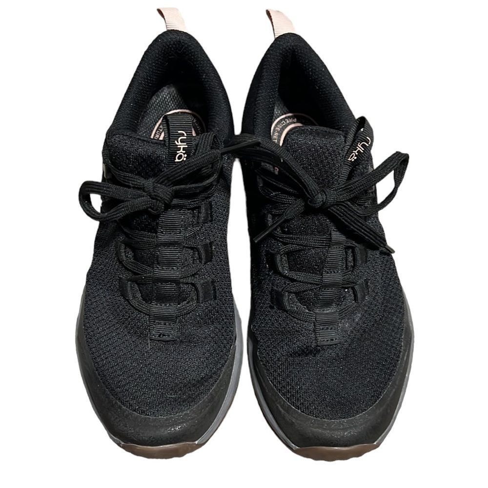 Ryka Sneaker Woman's Size 5.5 Black Echo Low Lace Up Athletic Arch Support Shoes - Picture 6 of 10